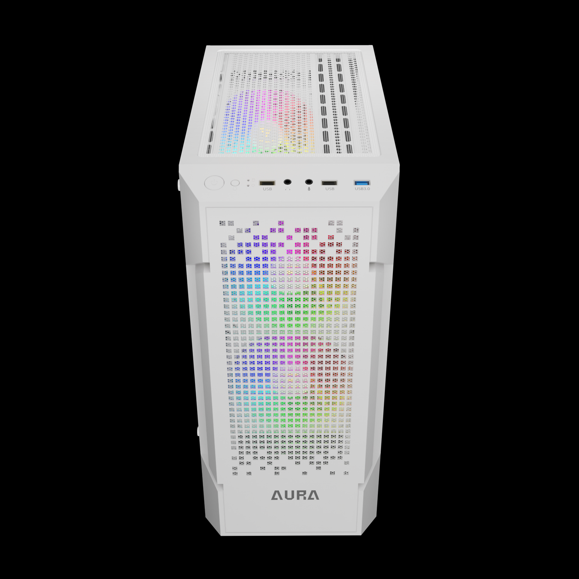GAMDIAS AURA GC7 ARGB Mid Tower Gaming Case - White GAMDIAS AURA GC7 ARGB Mid Tower Gaming Case - White